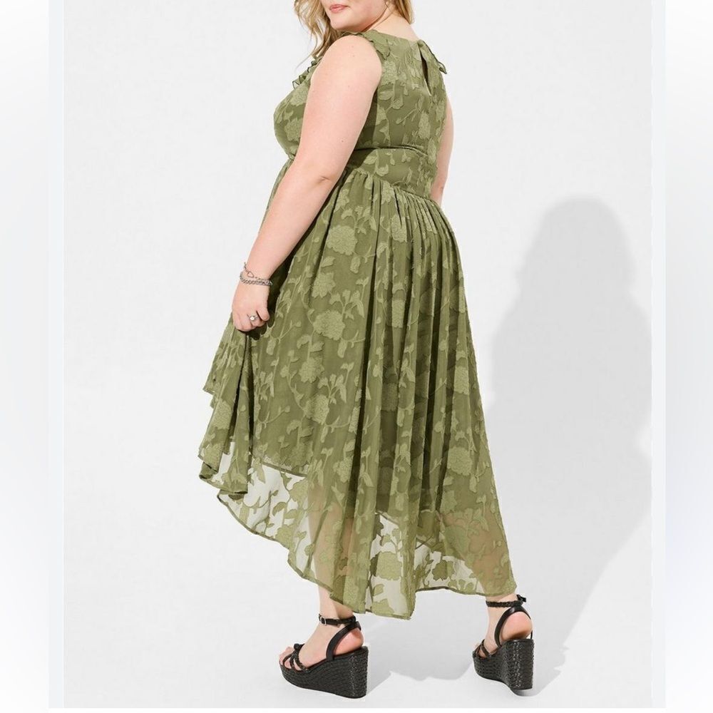 Festi stretch lace high lo lace up maxi dress size 3X